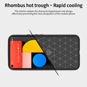 For Google Pixel 5a 5G MOFI Gentleness Series Brushed Texture Carbon Fiber Soft TPU Case(Red)