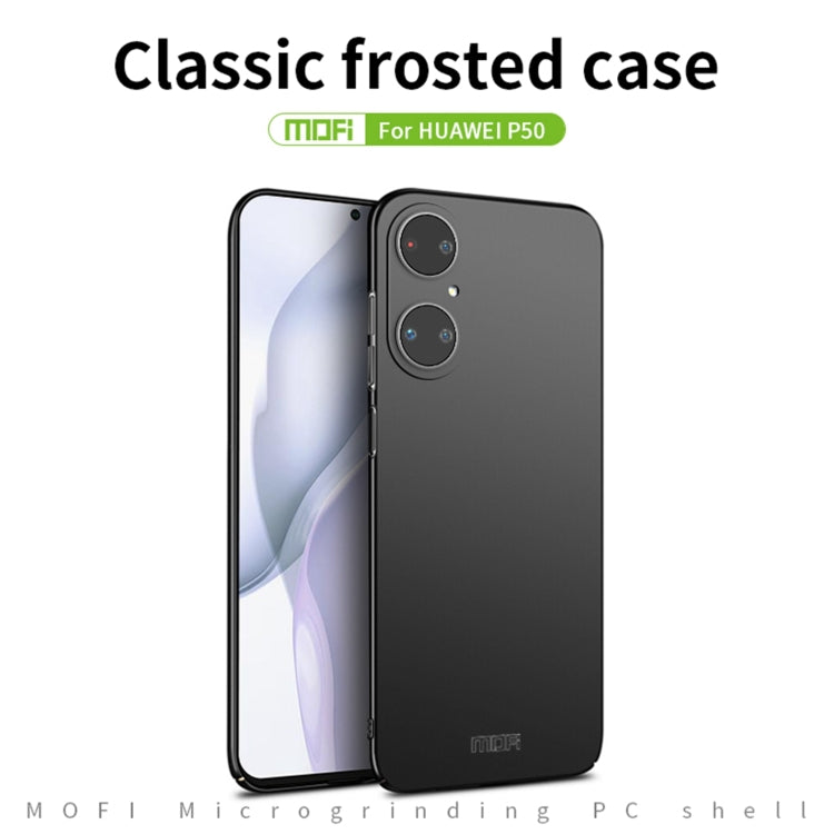 For Huawei P50 MOFI Frosted PC Ultra-thin Hard Case(Blue)