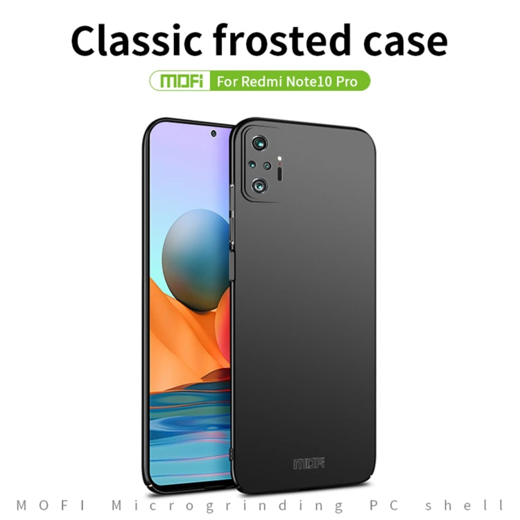 For Xiaomi Redmi Note10 Pro MOFI Frosted PC Ultra-thin Hard Case(Red)