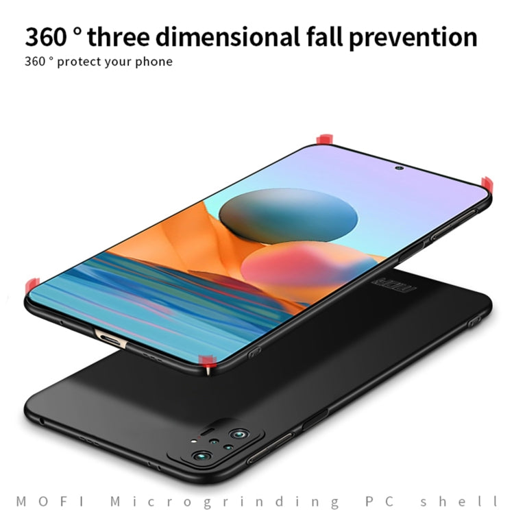 For Xiaomi Redmi Note10 Pro MOFI Frosted PC Ultra-thin Hard Case(Red)