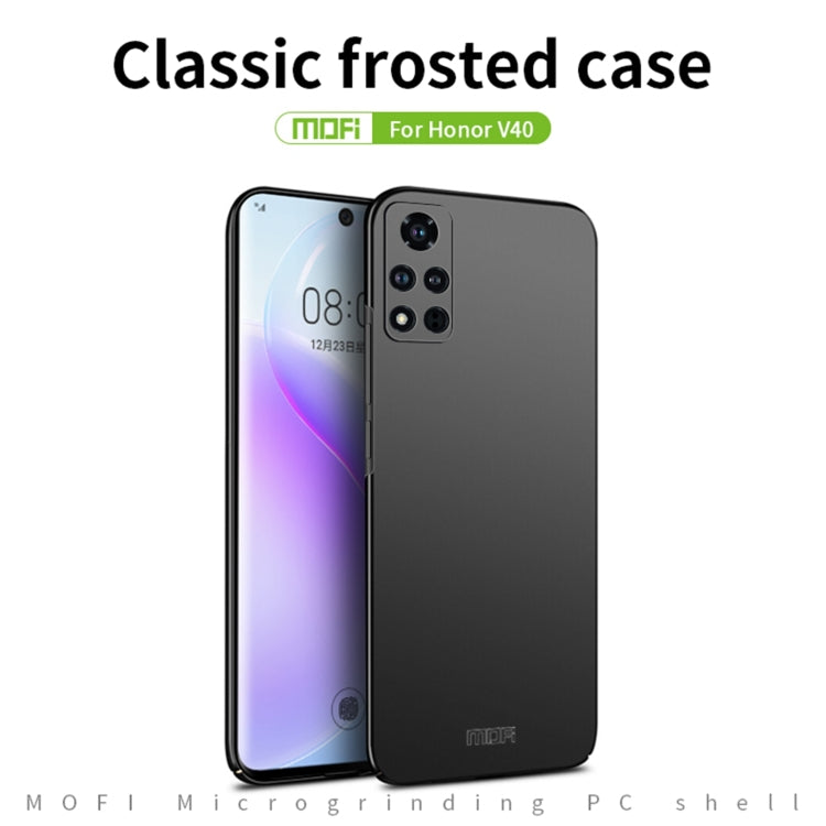 For Honor V40 MOFI Frosted PC Ultra-thin Hard Case(Black)
