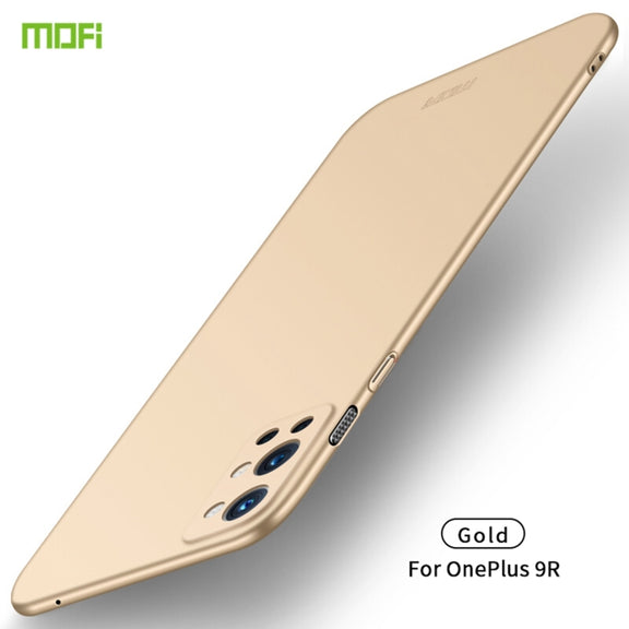 For OnePlus 9R MOFI Frosted PC Ultra-thin Hard Case(Gold)
