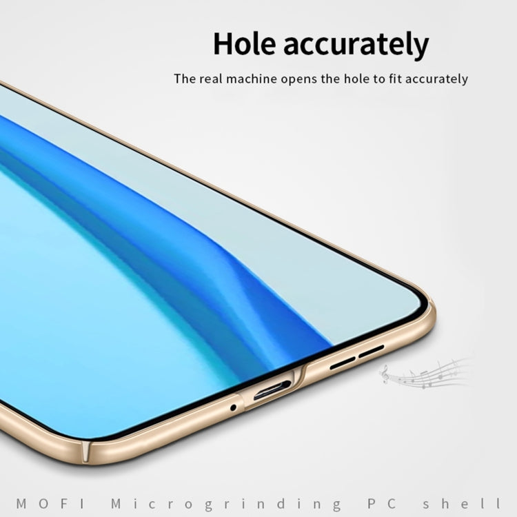 For OnePlus 9R MOFI Frosted PC Ultra-thin Hard Case(Gold)