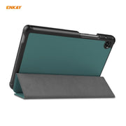 ENKAY PU Leather + Plastic Case with Three-folding Holder for Huawei MatePad T8 / Honor Tablet X7(Green)