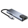 6 in 1 Type-C to HDMI + RJ45 + SD / TF + PD + USB HUB Adapter - USB HUB by PMC TechLife | Online Shopping South Africa | PMC TechLife | Buy Now Pay Later Mobicred
