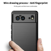 For Google Pixel 6 MOFI Gentleness Series Brushed Texture Carbon Fiber Soft TPU Case(Red)