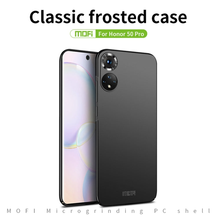 For Honor 50 Pro MOFI Frosted PC Ultra-thin Hard Case(Black)