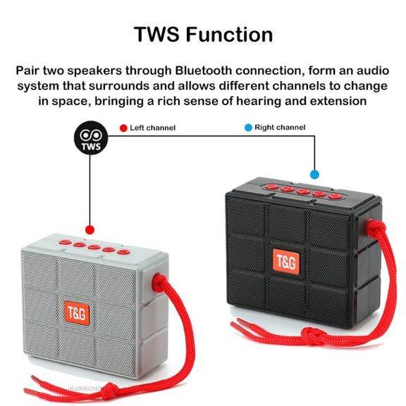 T&G TG311 LED Flashlight Portable Bluetooth Speaker, Support TF Card / FM / 3.5mm AUX / U Disk(Green)