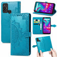 For Doogee X96 Pro Mandala Flower Embossed Horizontal Flip Leather Case with Holder & Three Card Slots & Wallet & Lanyard(Blue) - More Brand by PMC TechLife | Online Shopping South Africa | PMC TechLife | Buy Now Pay Later Mobicred