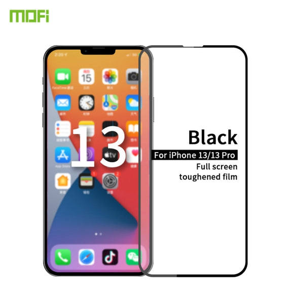 For iPhone 13 / 13 Pro MOFI 9H 2.5D Full Screen Tempered Glass Film(Black)