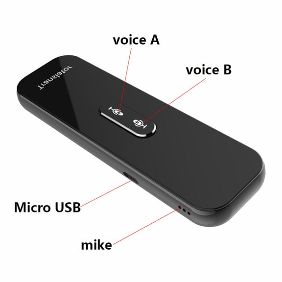 G6X Smart Real Time Voice Translator 40 Languages for Android IOS and Smartphone(Black)