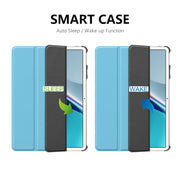 For Huawei MatePad 11 2021 ENKAY Custer Texture Horizontal Flip PU+PC Leather Case with Three-folding Holder & Sleep / Wake-up Function(Dark Blue)