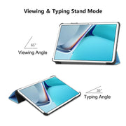 For Huawei MatePad 11 2021 ENKAY Custer Texture Horizontal Flip PU+PC Leather Case with Three-folding Holder & Sleep / Wake-up Function(Light Blue)