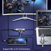 Z39A HDMI / F + Microphone HDMI / F + Audio + USB 4K Capture Card, Support Windows Android Linux and MacOS Etc