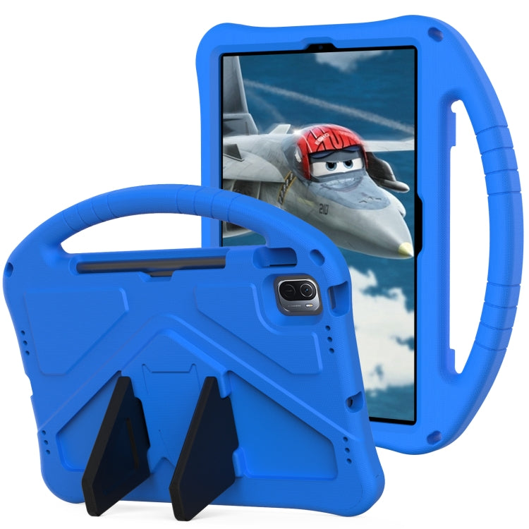 For Huawei MatePad 11 ���2021��� EVA Flat Anti Falling Protective Case Shell with Holder(Blue)