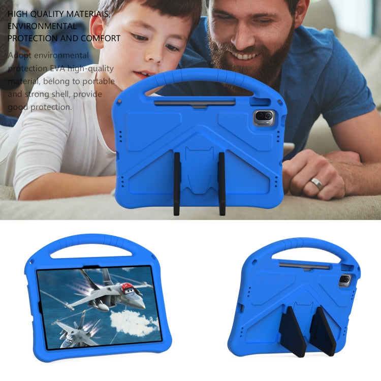 For Huawei MatePad 11 ���2021��� EVA Flat Anti Falling Protective Case Shell with Holder(Blue)