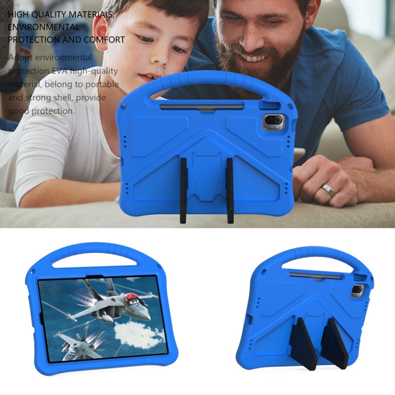 For Huawei MatePad 11 ���2021��� EVA Flat Anti Falling Protective Case Shell with Holder(Blue)