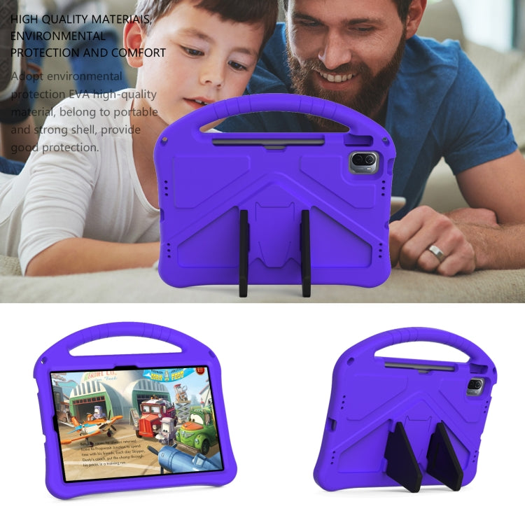 For Huawei MatePad 11 ���2021��� EVA Flat Anti Falling Protective Case Shell with Holder(Purple)
