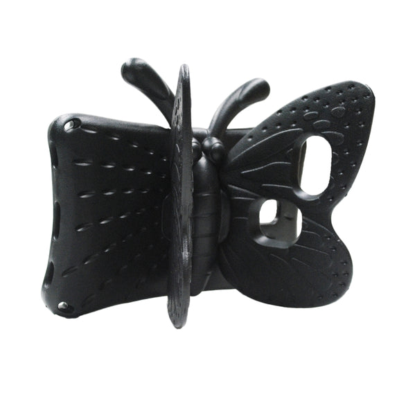 For Amazon Kindle Fire HD 8 2020 Butterfly Bracket Style EVA Children Falling Proof Cover Protective Case(Black)