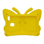 For Amazon Kindle Fire HD 8 2020 Butterfly Bracket Style EVA Children Falling Proof Cover Protective Case(Yellow)