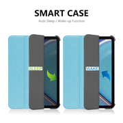 For iPad mini 2024 / mini 6 ENKAY Custer Texture Horizontal Flip PU+PC Leather Tablet Case with Three-folding Holder & Sleep / Wake-up Function(Dark Green)