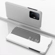 For Xiaomi Mi 11T / 11T Pro Plated Mirror Horizontal Flip Leather Case with Holder(Silver) - Xiaomi Cases by PMC TechLife | Online Shopping South Africa | PMC TechLife