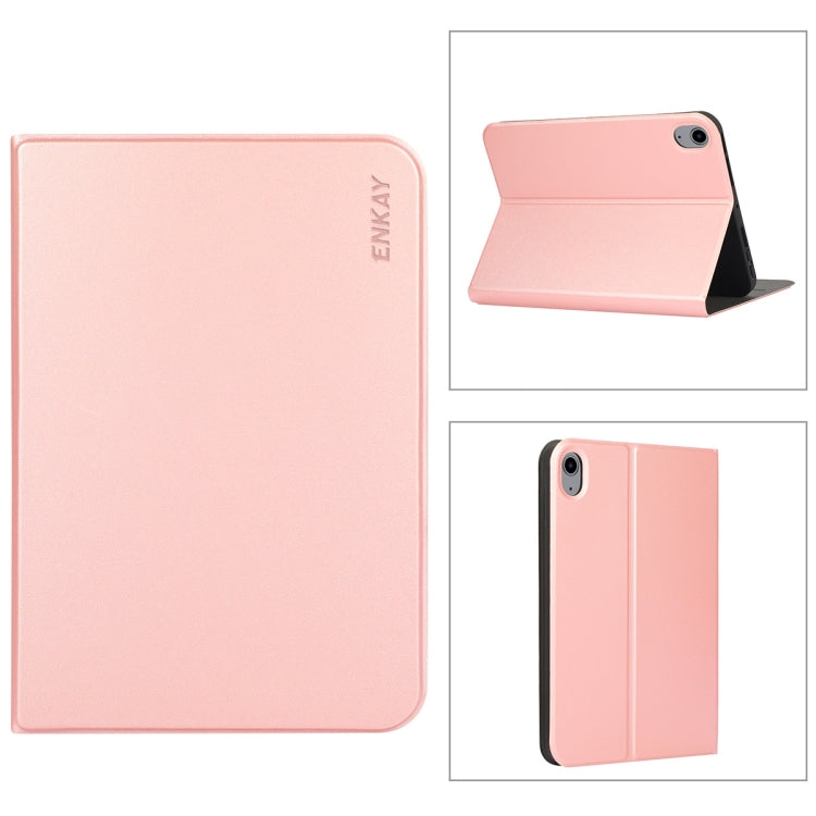 For iPad mini 2024 / mini 6 ENKAY Horizontal Flip PU Leather + TPU Smart Tablet Case with Holder & Sleep / Wake-up Function(Pink)