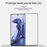 For Xiaomi Mi 11T / 11T Pro MOFI 9H 3D Explosion-proof Curved Screen Tempered Glass Film(Black)