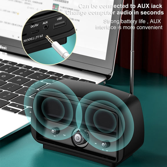 OneDer JY68 Wireless Bluetooth Speaker 3D Surround Stereo FM Radio Music Player Subwoofer(Green)