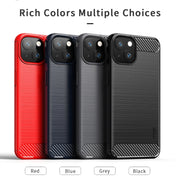 For iPhone 13 MOFI Gentleness Series Brushed Texture Carbon Fiber Soft TPU Case (Gray)