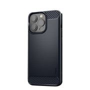 For iPhone 13 Pro MOFI Gentleness Series Brushed Texture Carbon Fiber Soft TPU Case  (Blue)