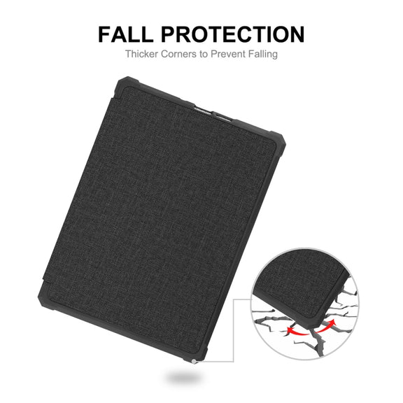 For Amazon Kindle Paperwhite 5 2021 ENKAY Solid Color Denim Texture Horizontal Flip Leather Tablet Case with Sleep / Wake-up Function(Black)