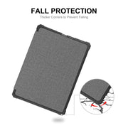 For Amazon Kindle Paperwhite 5 2021 ENKAY Solid Color Denim Texture Horizontal Flip Leather Tablet Case with Sleep / Wake-up Function(Grey)
