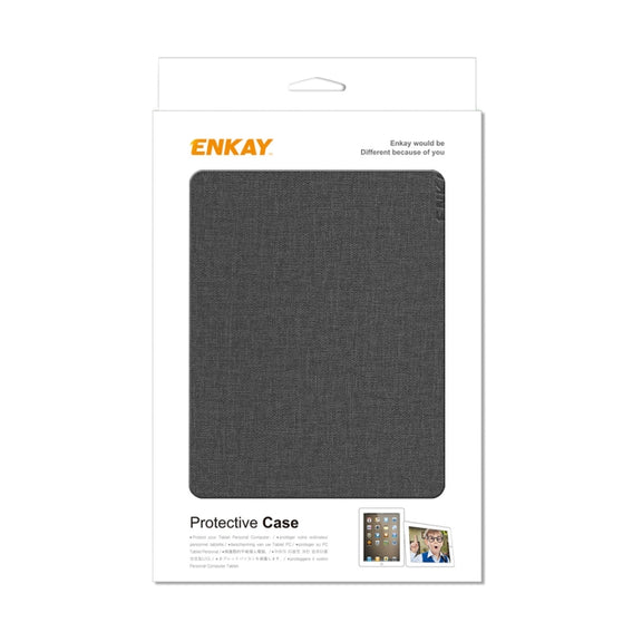 For Amazon Kindle Paperwhite 5 2021 ENKAY Solid Color Denim Texture Horizontal Flip Leather Tablet Case with Sleep / Wake-up Function(Dark Blue)