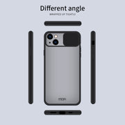 For iPhone 13 MOFI Translucent Frosted PC + TPU Phone Case(Green)