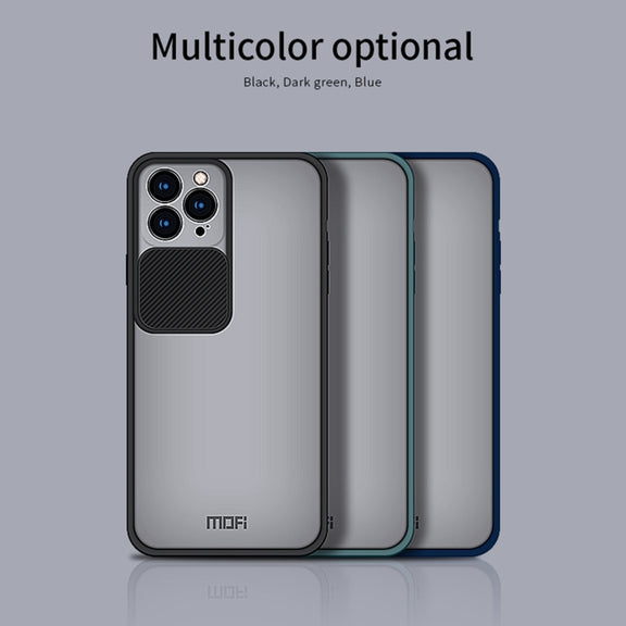 For iPhone 13 Pro MOFI Translucent Frosted PC + TPU Phone Case(Black)
