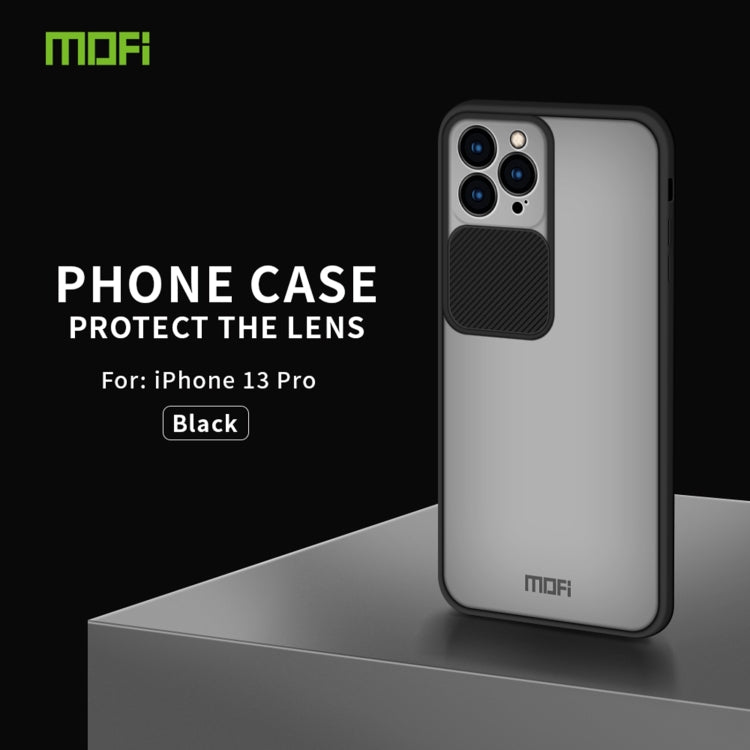 For iPhone 13 Pro MOFI Translucent Frosted PC + TPU Phone Case(Black)