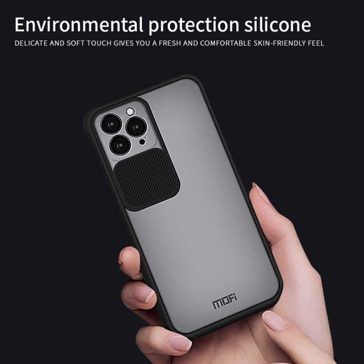 For iPhone 13 Pro MOFI Translucent Frosted PC + TPU Phone Case(Black)