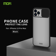 For iPhone 13 Pro Max MOFI Translucent Frosted PC + TPU Phone Case(Black)