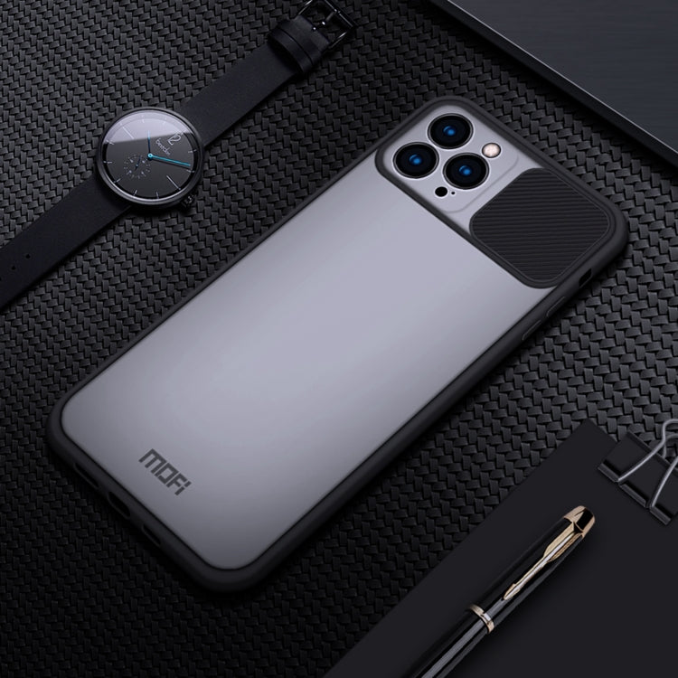For iPhone 13 Pro Max MOFI Translucent Frosted PC + TPU Phone Case(Black)