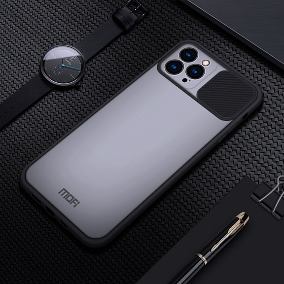 For iPhone 13 Pro Max MOFI Translucent Frosted PC + TPU Phone Case(Black)