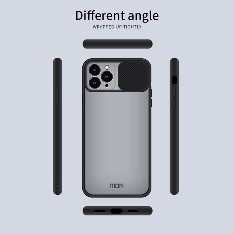 For iPhone 13 Pro Max MOFI Translucent Frosted PC + TPU Phone Case(Black)