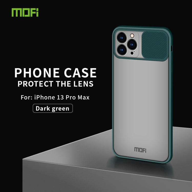 For iPhone 13 Pro Max MOFI Translucent Frosted PC + TPU Phone Case(Green)