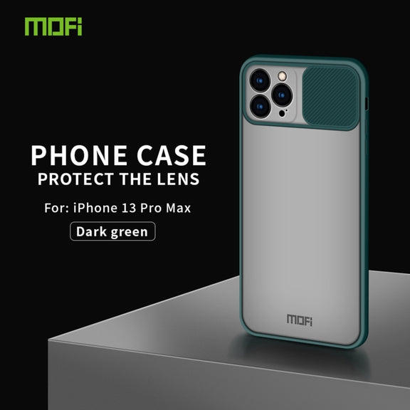 For iPhone 13 Pro Max MOFI Translucent Frosted PC + TPU Phone Case(Green)