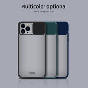 For iPhone 13 Pro Max MOFI Translucent Frosted PC + TPU Phone Case(Blue)