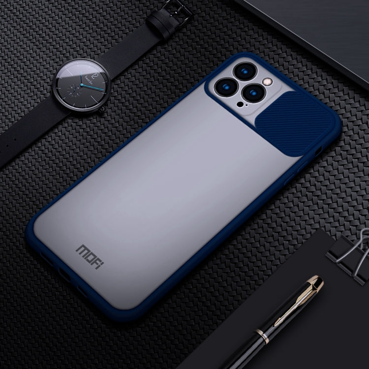 For iPhone 13 Pro Max MOFI Translucent Frosted PC + TPU Phone Case(Blue)