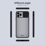 For iPhone 13 Pro Max MOFI Translucent Frosted PC + TPU Phone Case(Blue)