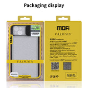 For iPhone 13 Pro Max MOFI Translucent Frosted PC + TPU Phone Case(Blue)