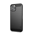 For iPhone 12 Pro Max MOF Gentleness Series Brushed Texture Carbon Fiber Soft TPU Case(Black) - iPhone 12 Pro Max Cases by MOFI | Online Shopping South Africa | PMC TechLife