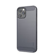 For iPhone 12 Pro Max MOF Gentleness Series Brushed Texture Carbon Fiber Soft TPU Case(Gray) - iPhone 12 Pro Max Cases by MOFI | Online Shopping South Africa | PMC TechLife